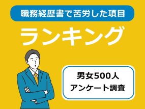 職務経歴書で苦労した項目