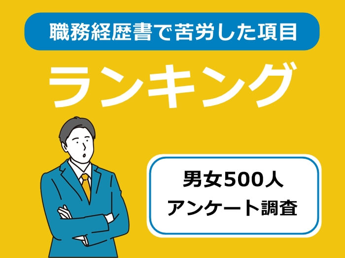 職務経歴書で苦労した項目